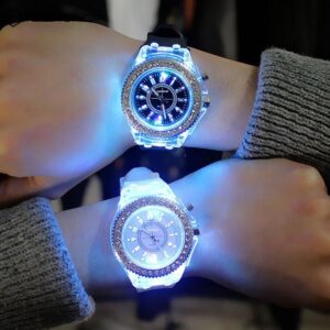 Girls Boy Flash Luminous Watch / Personalized Rhinestone LED Watch