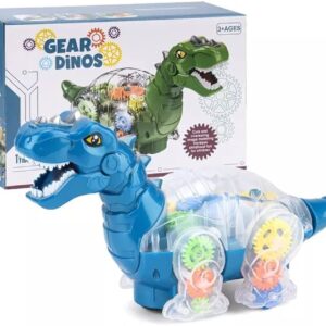 360 Degree Rotating Musical Gear Dinosaur with Light